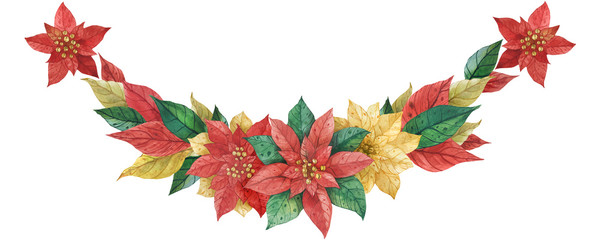 Christmas Poinsettia Garland