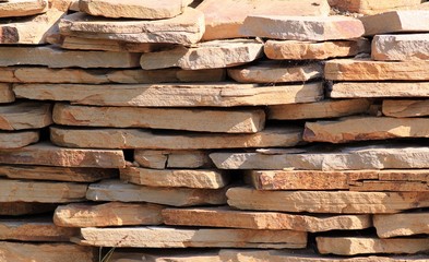 Sandstone masonry. Texture of stone.