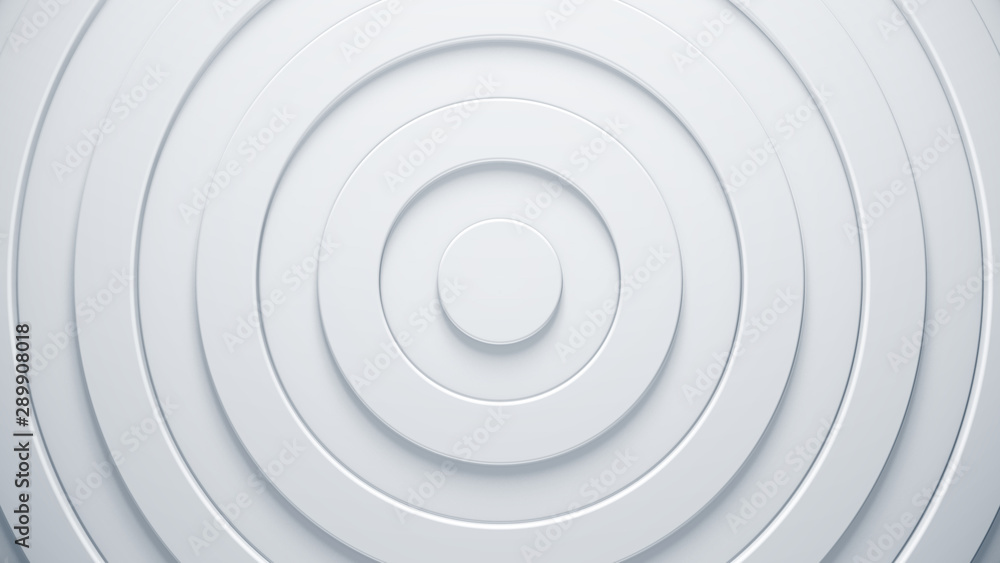 Aufkleber abstract geometric background with rings. 3d circles illustration. radial modern texture concept. ci
