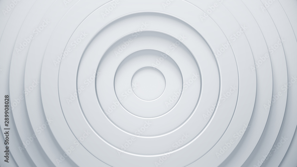 Poster clean and simple 3d render illustration. abstract rings background for business presentation. radial