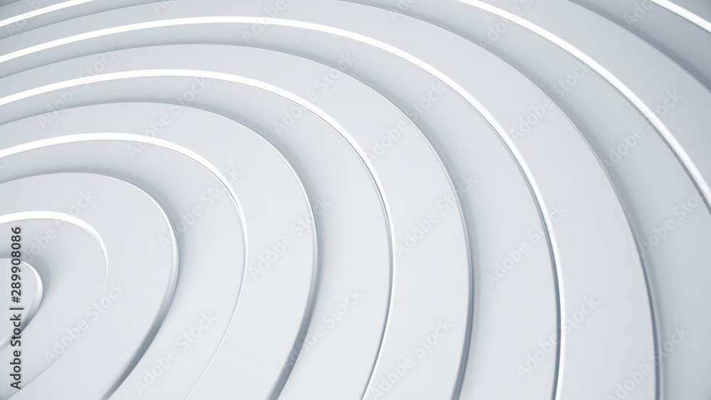 Poster 3d render illustration. ring layers clean surface background. futuristic abstract texture for hi-tec