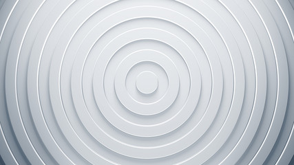 3d circles render illustration. Clean, bright abstract background. Geometric texture concept for business slides. Modern and creative radial pattern.