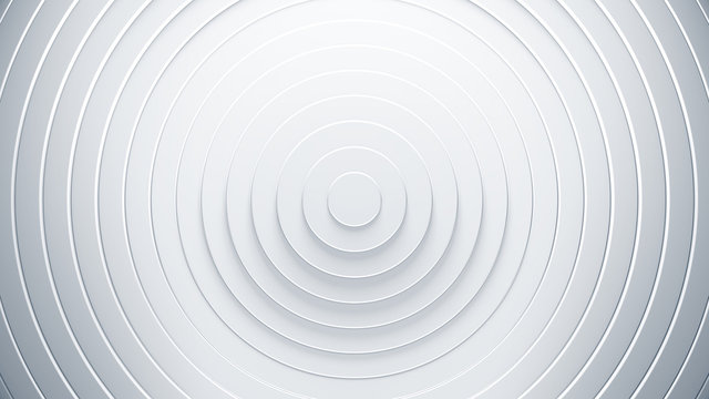 Clean and creative corporate radial background. Abstract texture with circles. Modern surface concept. 3d rings render illustration.