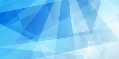 Abstract background of intersecting lines and polygons in light blue colors