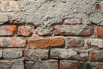 Texture of a brick wall. The old wall.