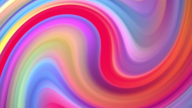 Gradient of rainbow colors are cyclically shifting in loop. It is 4k beautiful abstract background with seamless looping animation for holiday presentations or trendy stuff in motion design style.