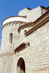 Fototapeta na wymiar Ancient stone church in Town Krk, Croatia