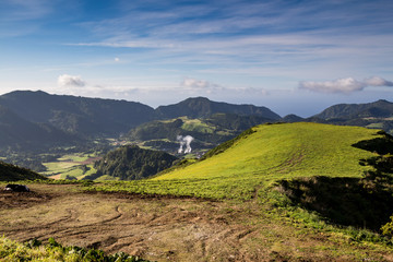 Nature with mountains, Furnas, Sao Miguel, Azores
