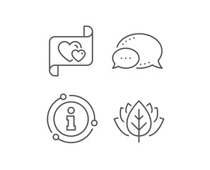 Love letter line icon. Chat bubble, info sign elements. Heart mail sign. Valentine day symbol. Linear love letter outline icon. Information bubble. Vector