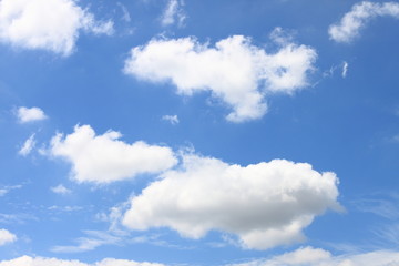 Fototapeta na wymiar Clouds and bright blue sky