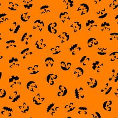 Modern halloween, great design for any purposes. Abstract decoration background with pumpkins. Vector background pattern. Vector abstract pumpkin illustration. Halloween party spooky design pattern.