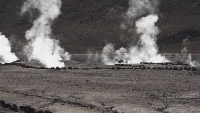 El tatio geyser in Chile, Atacama desert