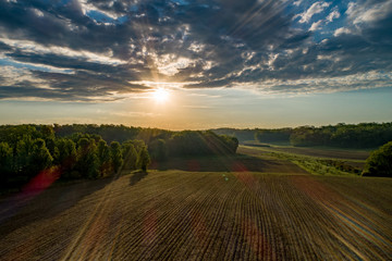 Wisconsin countryside by drone