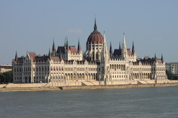 Fototapeta na wymiar Parliament of Hungary in Budapest, Hungary