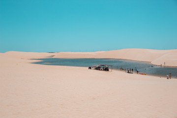 Fototapeta na wymiar Preguiça's River - Leçóis Maranhenses Maranhão Brazil