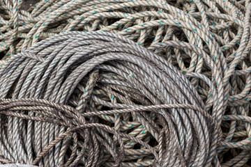 Close up of Brown Fishing Ropes