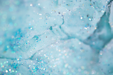 Ethereal Fluffy Blue Clouds with Glitter Background