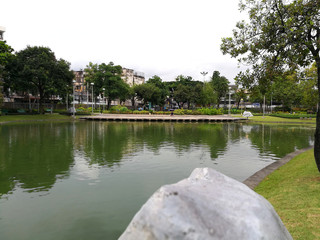 Fototapeta na wymiar Bangkok - Santiphap Park (Peace Park)
