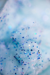 Ethereal Fluffy Blue Clouds with Glitter Background