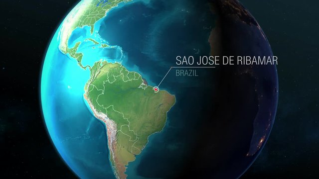 Brazil - Sao Jose de Ribamar - Zooming from space to earth