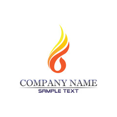 Fire flame nature logo and symbols icons template