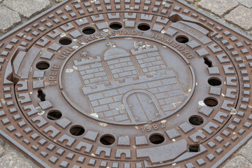 Kanaldeckel in Hamburg