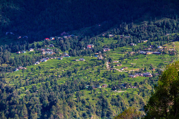 landscape view of a village