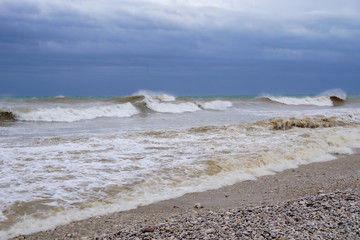 ALTEA, SPAIN - SEPTEMBER 12, 2019: Beautiful views of Altea with gorgeous sea and incredible nature 