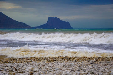  ALTEA, SPAIN - SEPTEMBER 12, 2019: Beautiful views of Altea promenade