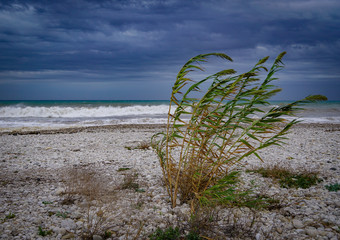 ALTEA, SPAIN - SEPTEMBER 12, 2019: Beautiful views of Altea with gorgeous sea and incredible nature 