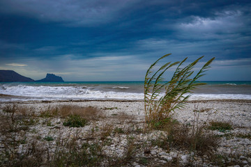ALTEA, SPAIN - SEPTEMBER 12, 2019: Beautiful views of Altea with gorgeous sea and incredible nature 