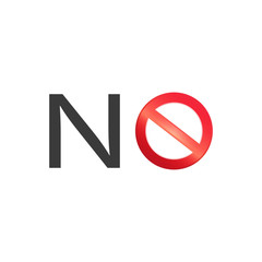 No Sign. Vector illustration on white background