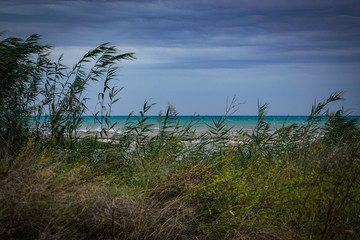 ALTEA, SPAIN - SEPTEMBER 12, 2019: Beautiful views of Altea with gorgeous sea and incredible nature 