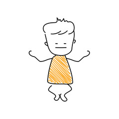 Character with calm emoji