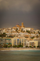 ALTEA, SPAIN - SEPTEMBER 12, 2019: Beautiful views of Altea with old town and incredible nature 