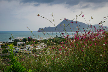 ALTEA, SPAIN - SEPTEMBER 12, 2019: Beautiful views of Altea with gorgeous sea and incredible nature 