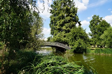 Landscape in the park in Bucharest 