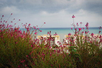 ALTEA, SPAIN - SEPTEMBER 12, 2019: Beautiful views of Altea with gorgeous sea and incredible nature 