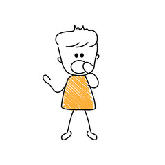 Character with shocked emoji