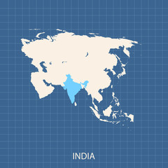 map of  India