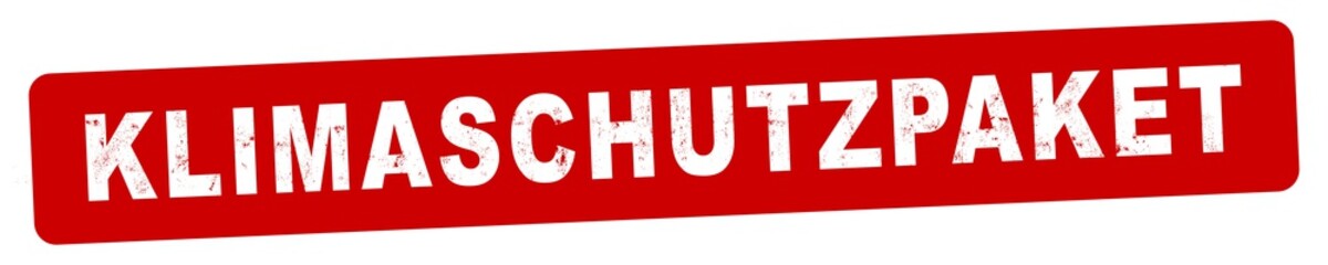 nlsb1115 NewLongStampBanner nlsb - german banner (deutsch) text - Klimaschutzpaket: Stempel - einfach / rot / Vorlage - 5zu1 - new-version - xxl g8540