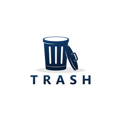 Trash Can Logo Template Design