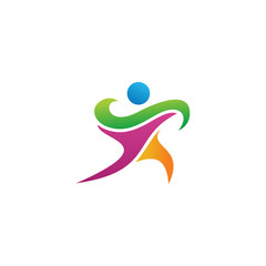 People Fit Logo Template Design