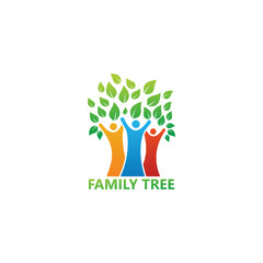 Obraz premium Family Tree Logo Template Design