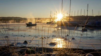 winter harbour in Norway