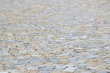 Pflastersteine, Kopfsteinpflaster in der Stadt