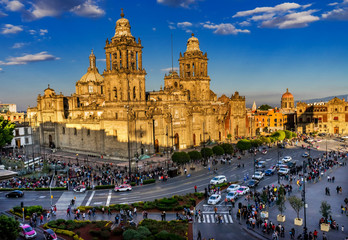 Fototapeta premium Metropolitan Cathedral Zocalo Mexico City Mexico