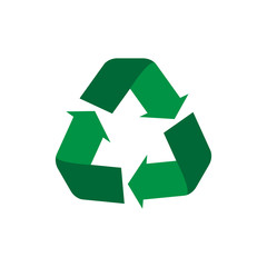 Recycle symbol flat icon, concept of world conservation.vector illustration