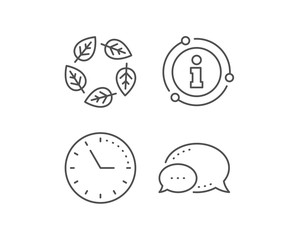 Organic tested line icon. Chat bubble, info sign elements. Bio cosmetics sign. Fair trade symbol. Linear organic tested outline icon. Information bubble. Vector