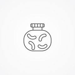 Candy jar vector icon sign symbol